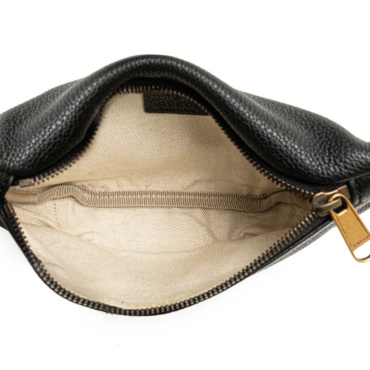 Gucci Leather Logo Belt Bag Zwart