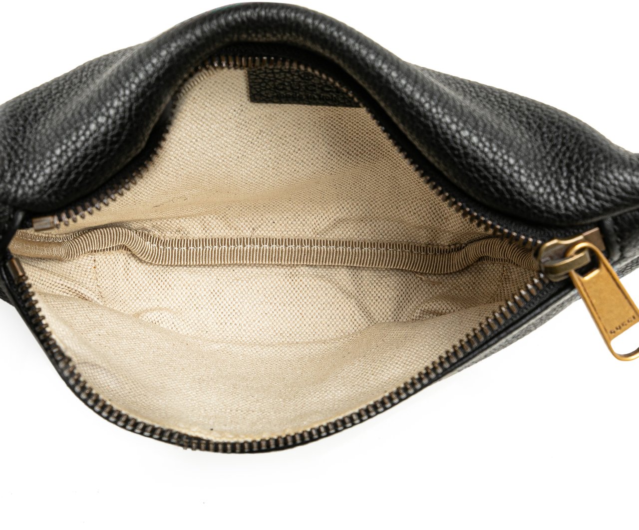 Gucci Leather Logo Belt Bag Zwart