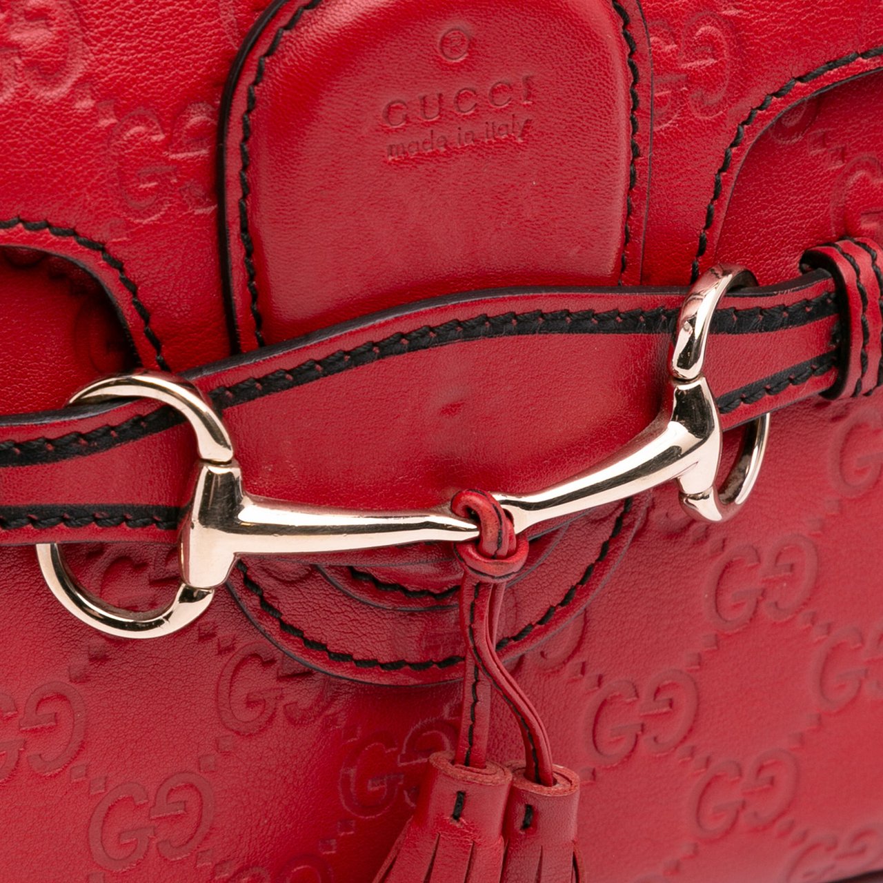 Gucci Medium Guccissima Emily Shoulder Bag Rood