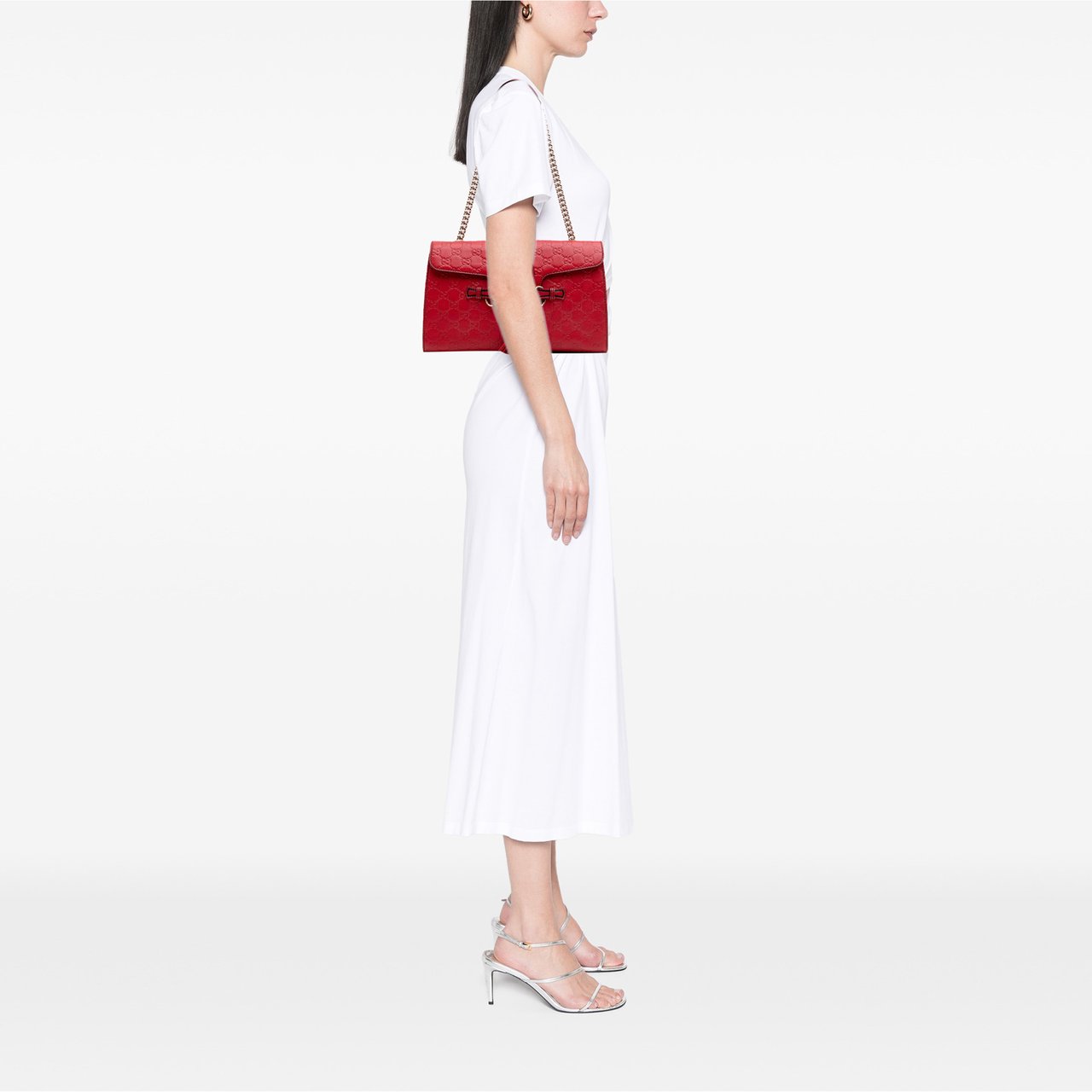 Gucci Medium Guccissima Emily Shoulder Bag Rood