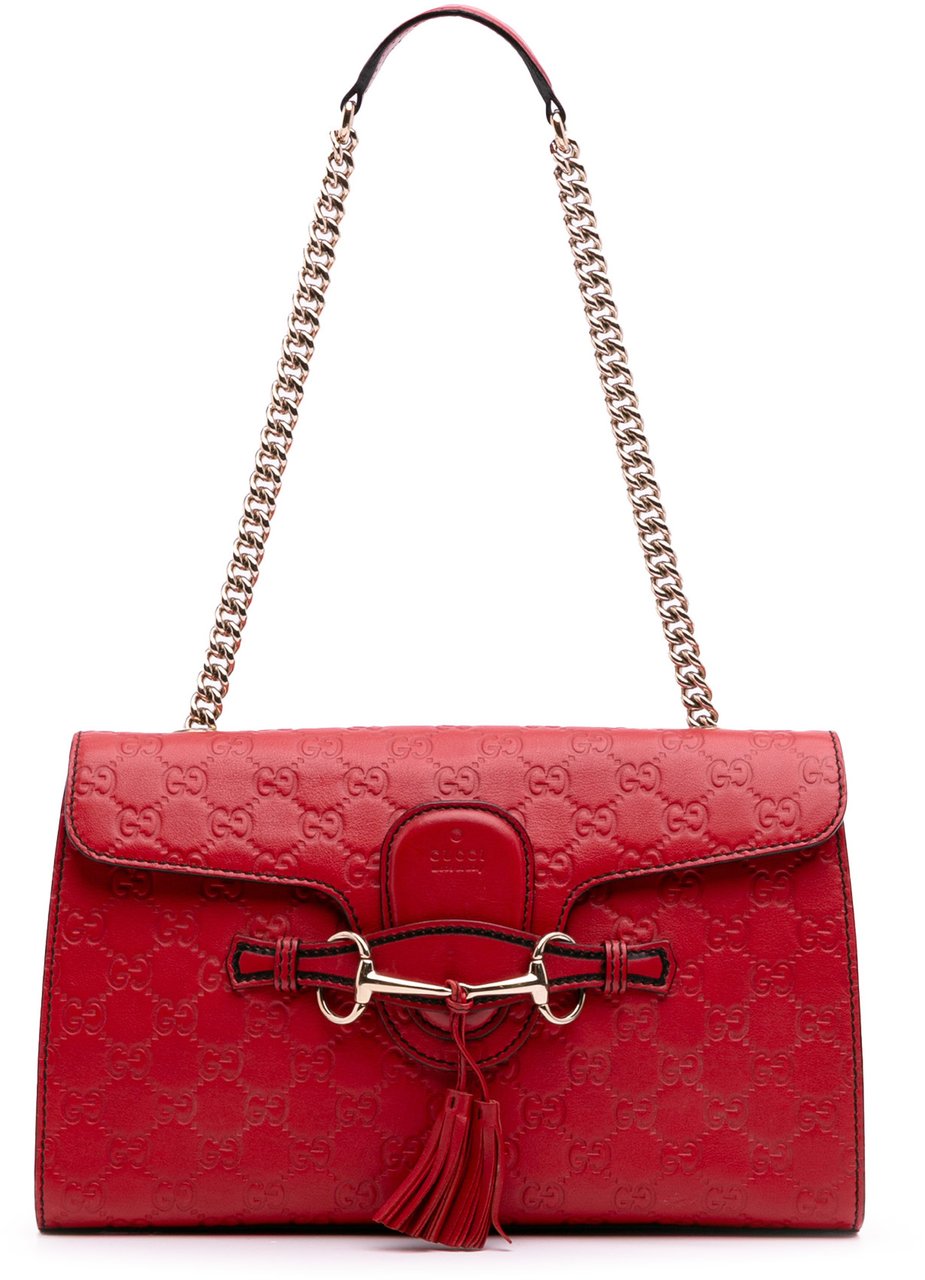 Gucci Medium Guccissima Emily Shoulder Bag Rood