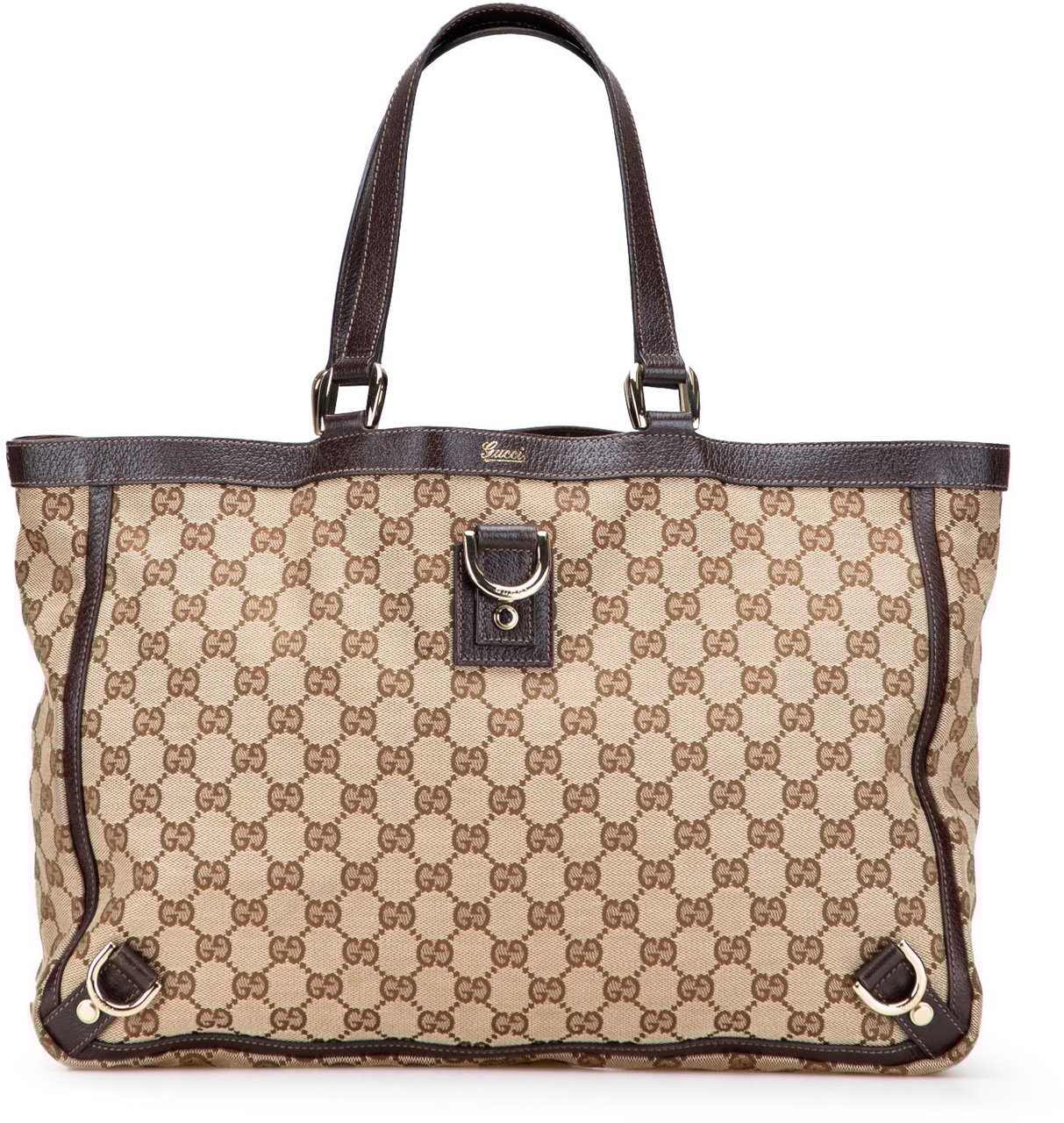 Gucci GG Canvas Abbey D Ring Tote Bruin