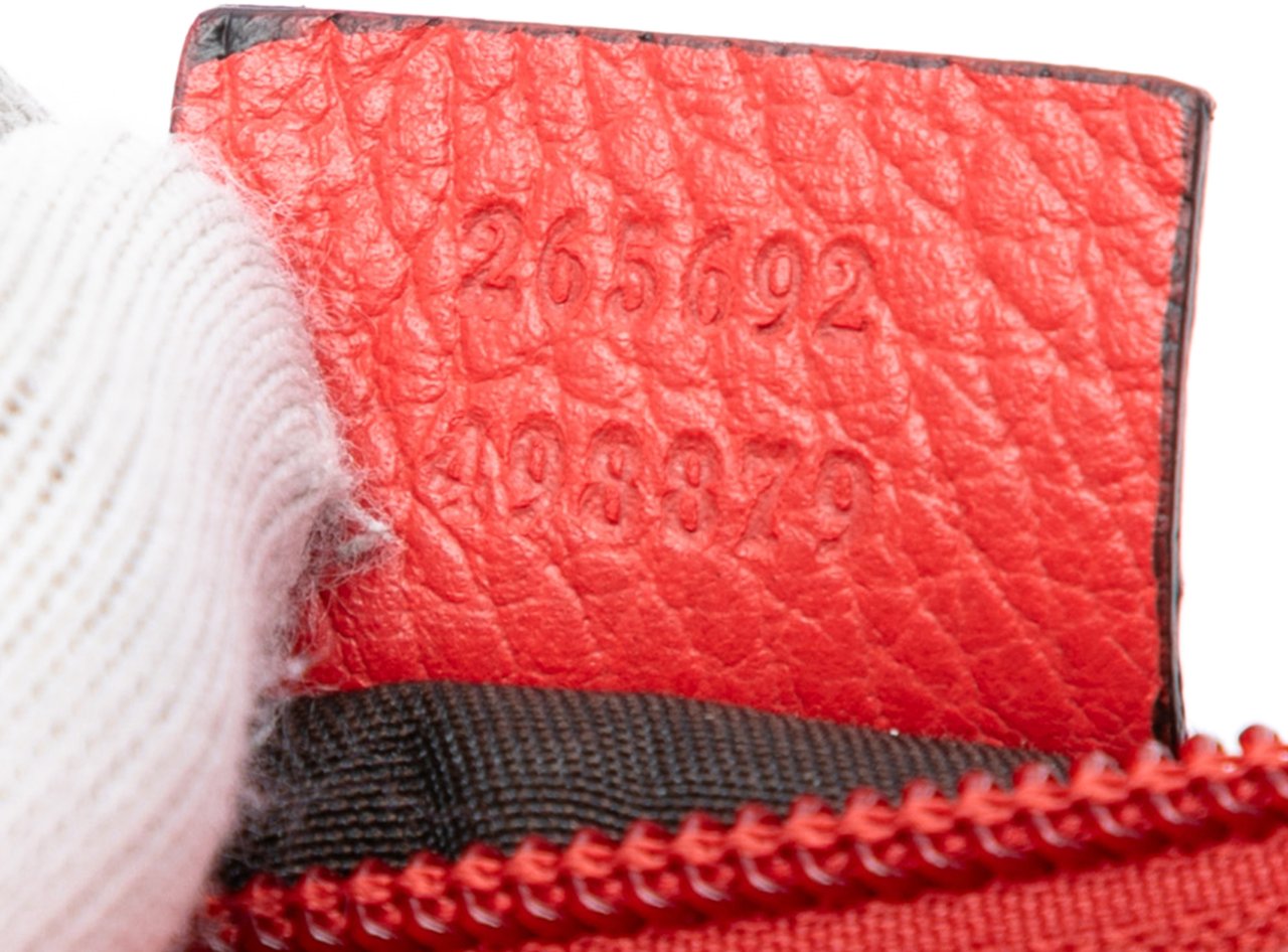 Gucci Leather Abbey D Ring Shoulder Bag Rood