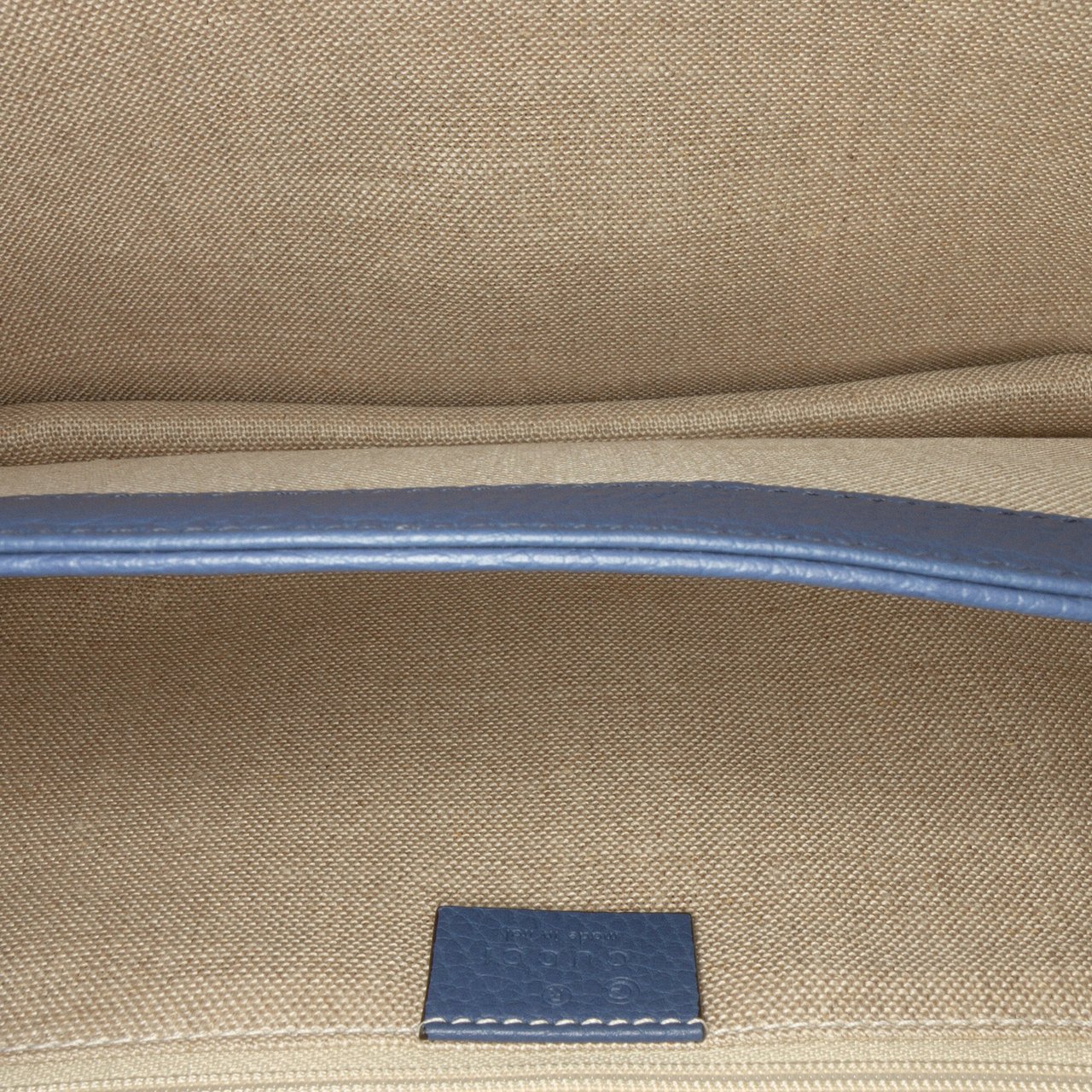 Gucci Medium Dollar Calfskin Interlocking G Crossbody Blauw