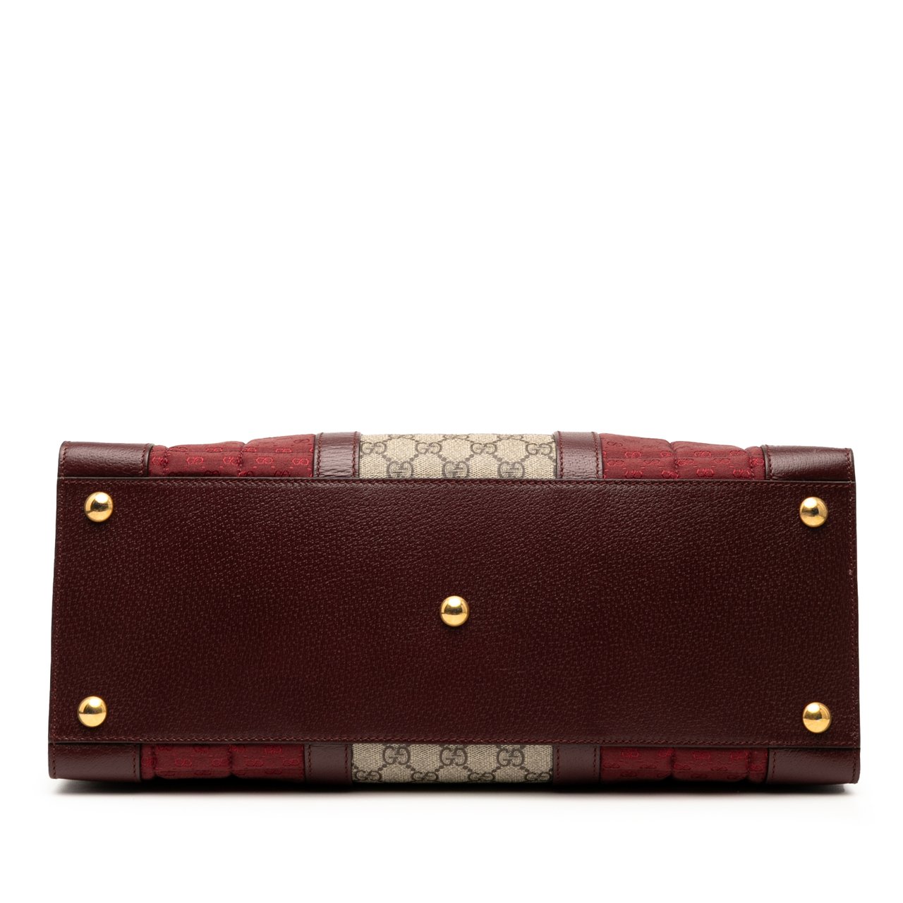 Gucci Medium GG Supreme and Quilted Mini GG Canvas Double G Tote Rood