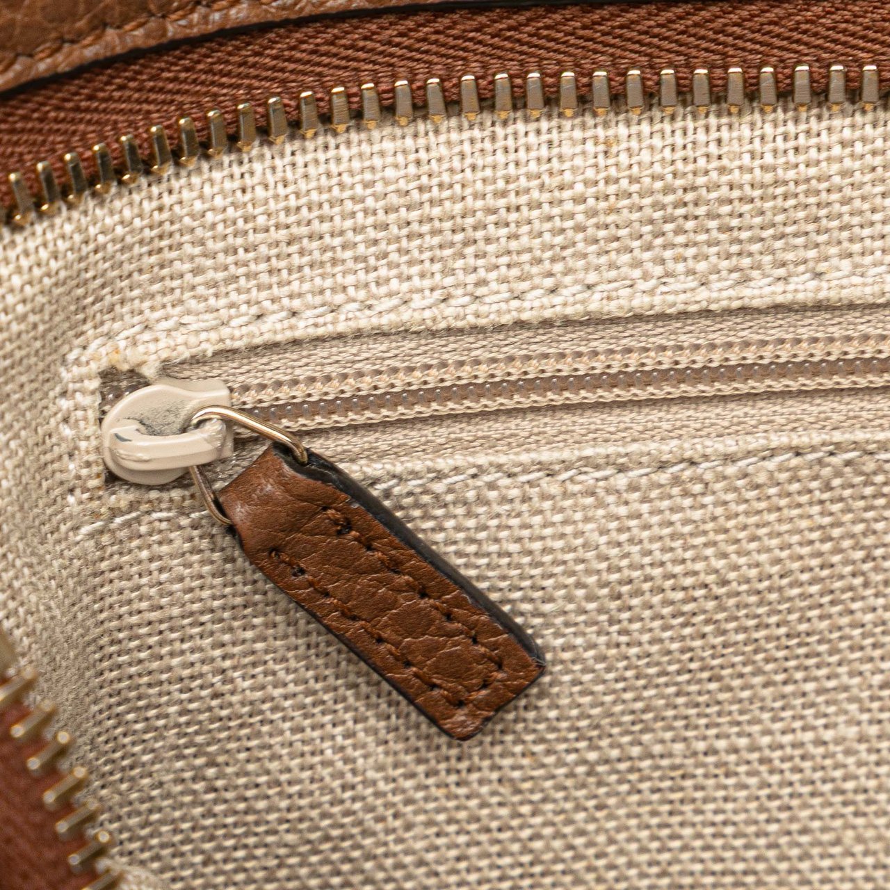 Gucci Small GG Canvas Bree Satchel Bruin