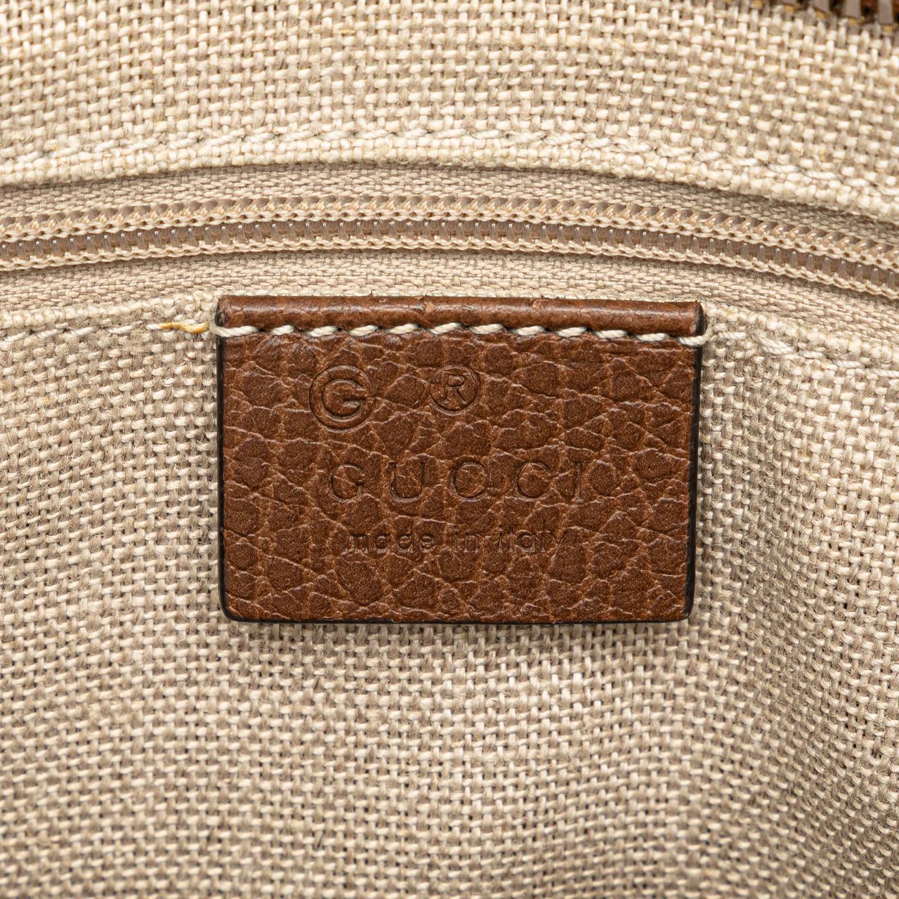 Gucci Small GG Canvas Bree Satchel Bruin