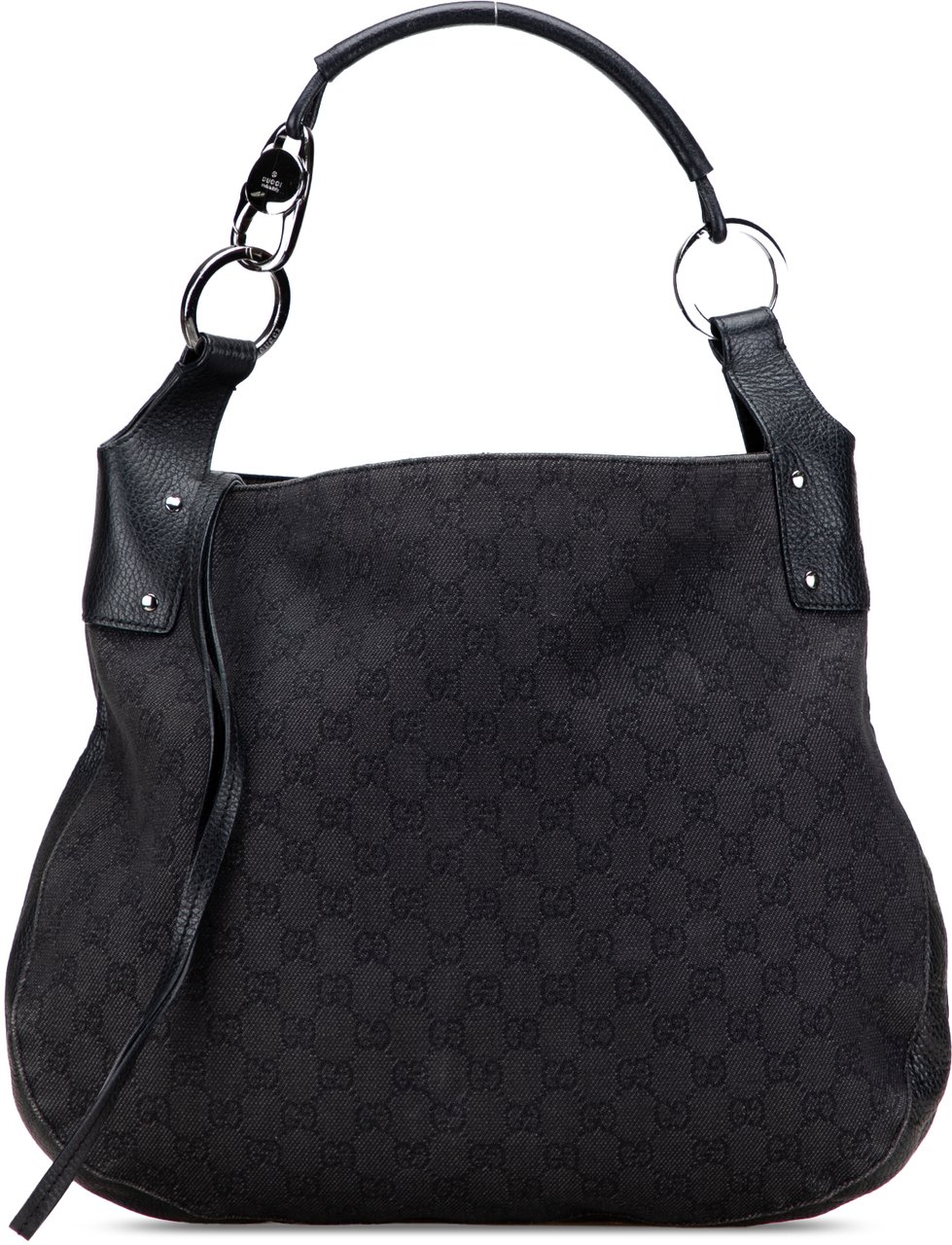 Gucci Large GG Denim Hobo Zwart