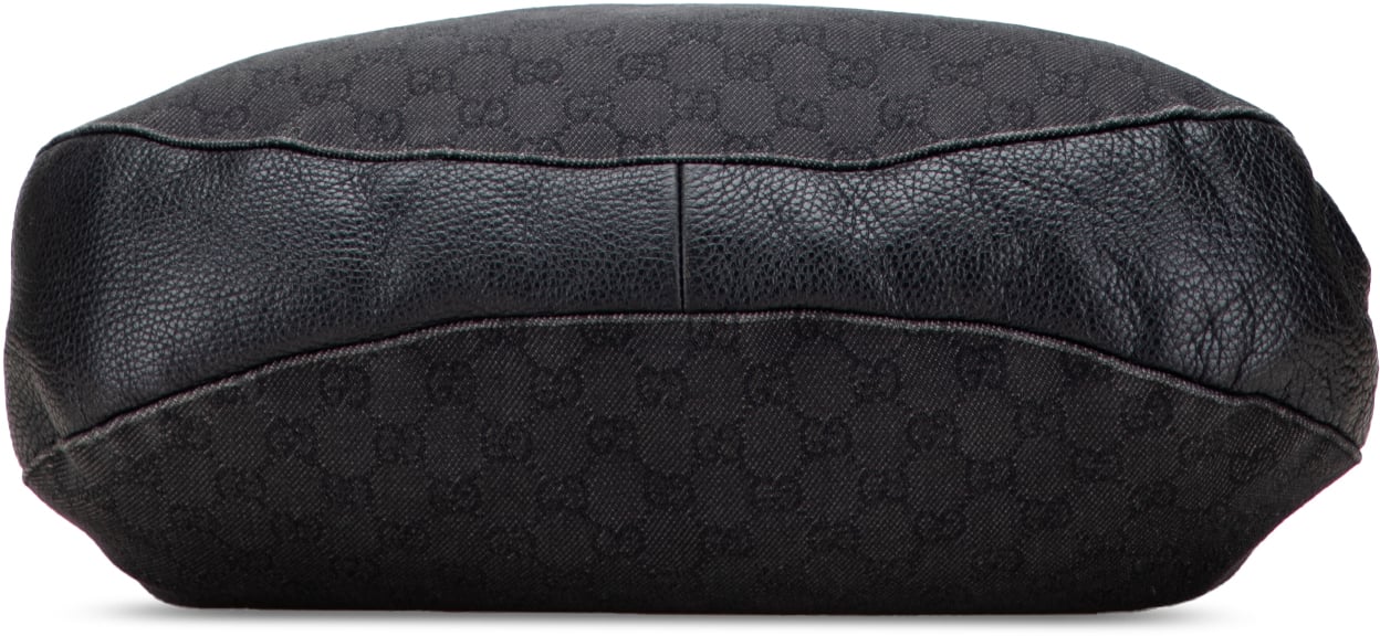 Gucci Large GG Denim Hobo Zwart