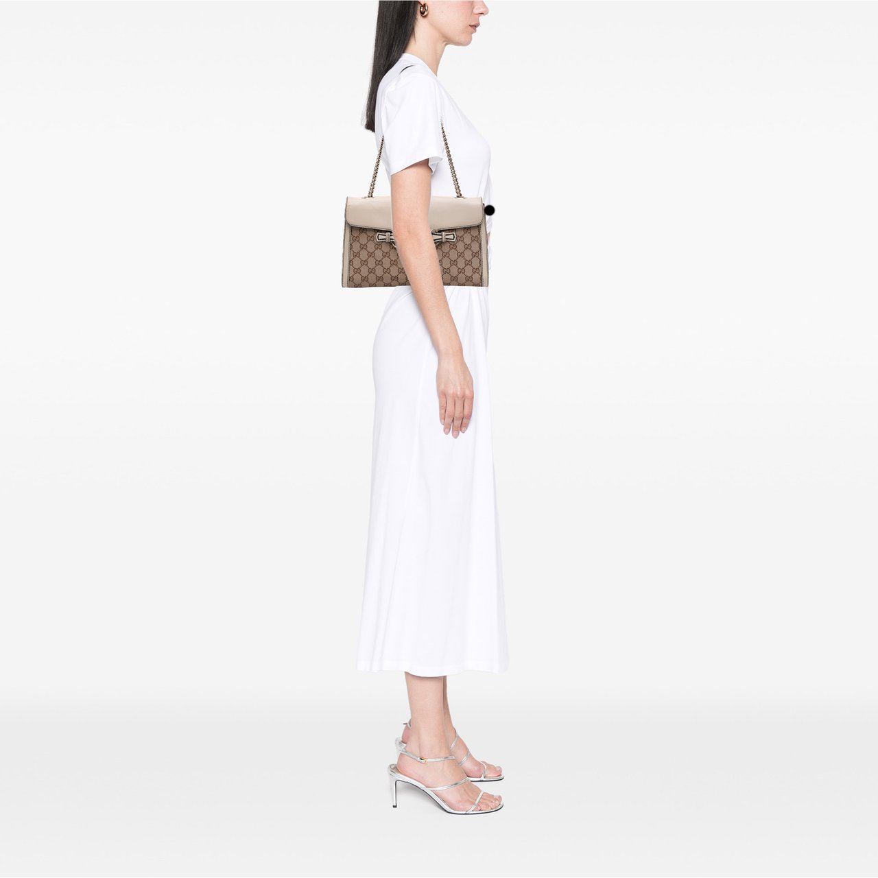 Gucci Medium GG Canvas Emily Shoulder Bag Bruin