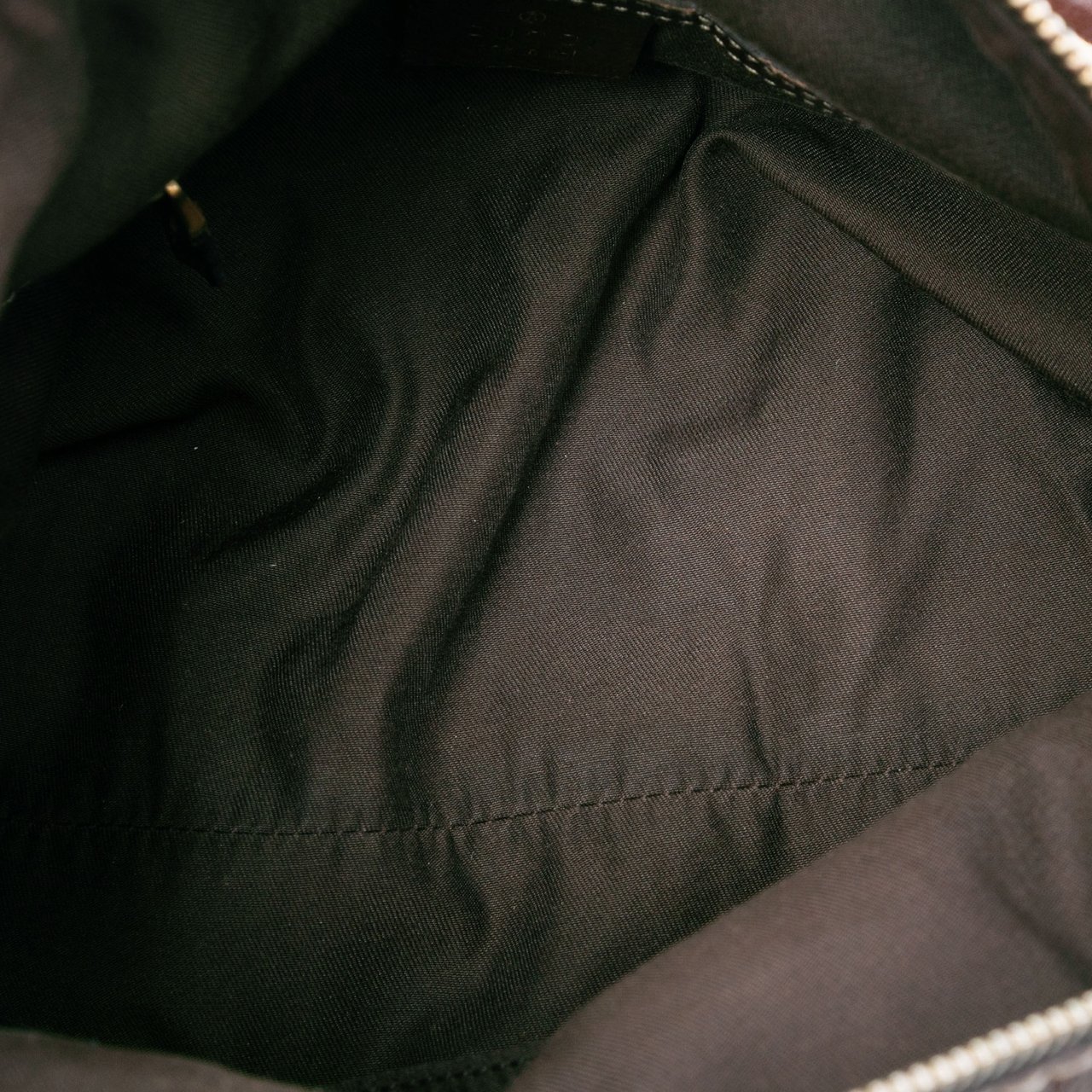 Gucci GG Canvas Horsebit Nail Boston Bag Bruin