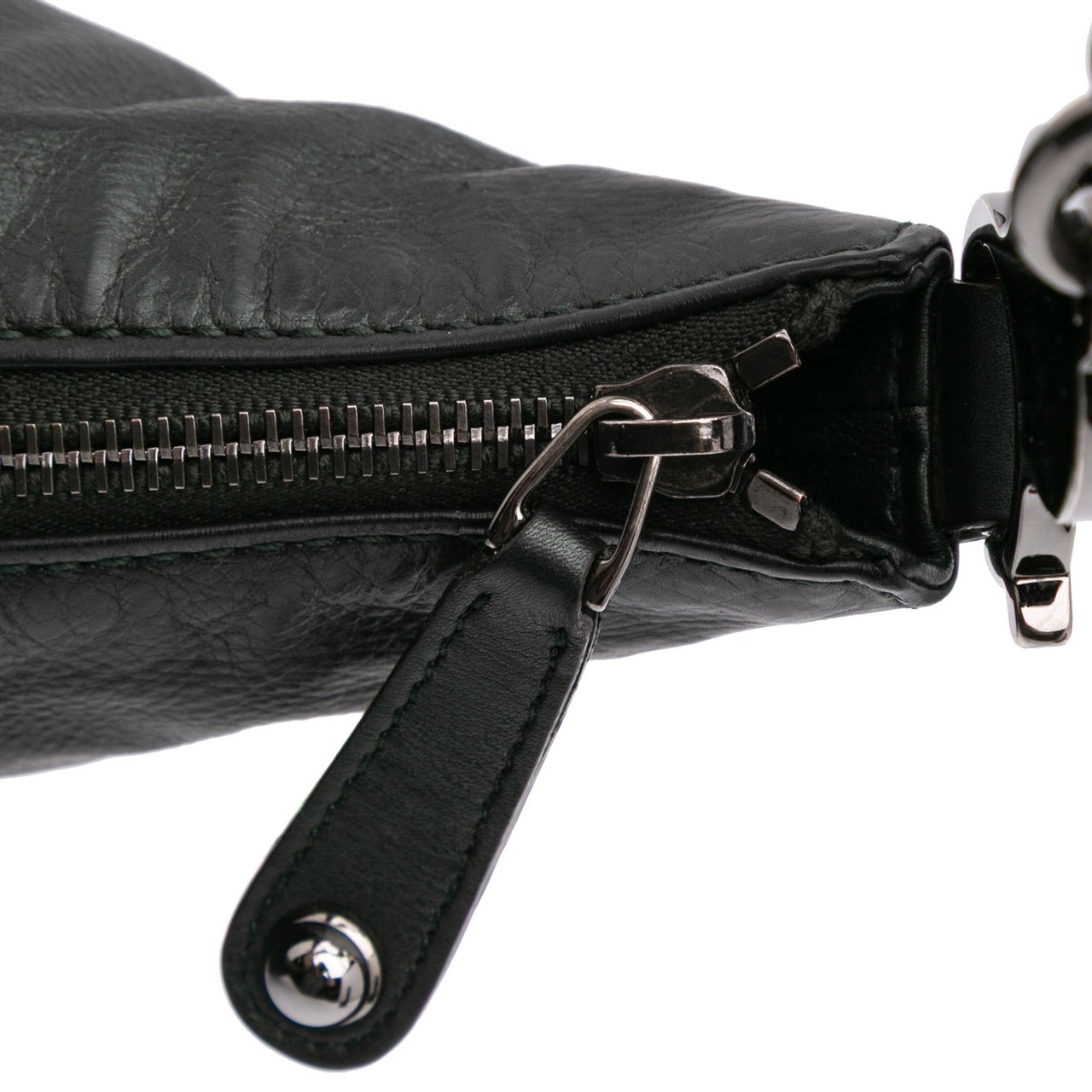 Gucci Medium Leather Galaxy Chain Hobo Groen