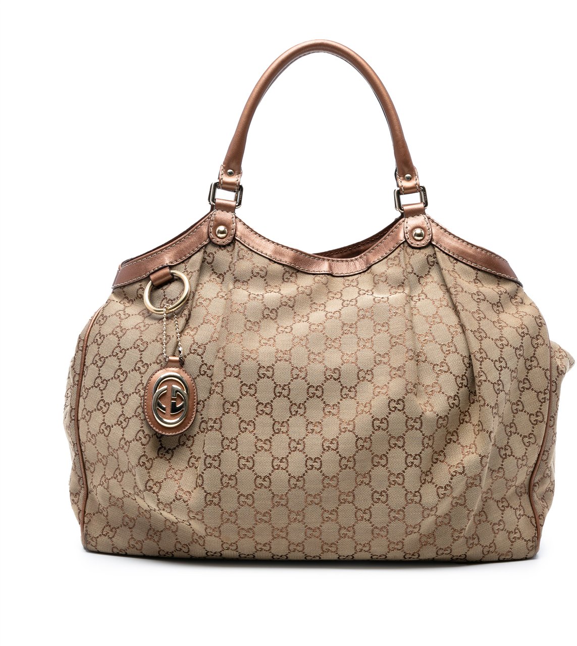 Gucci Large GG Canvas Sukey Tote Bruin