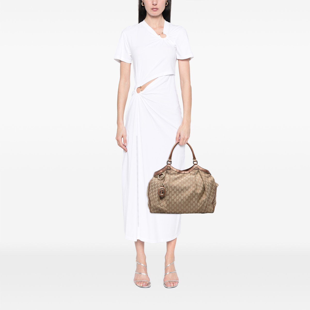 Gucci Large GG Canvas Sukey Tote Bruin