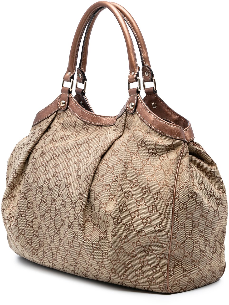 Gucci Large GG Canvas Sukey Tote Bruin