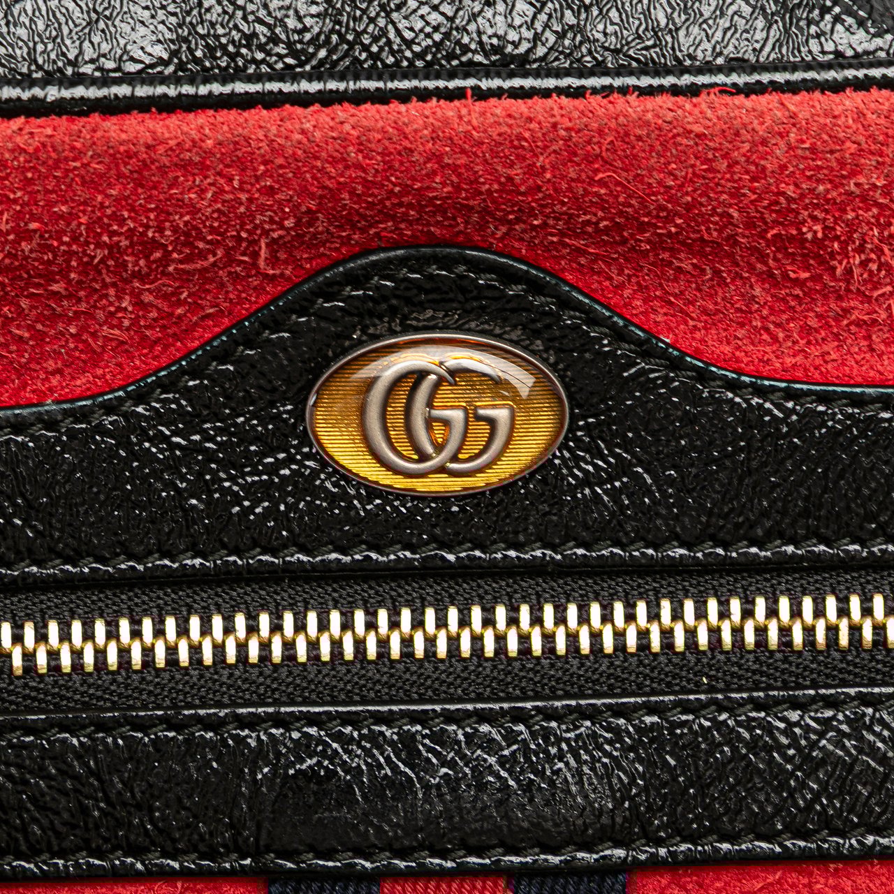 Gucci Mini Suede Ophidia Crossbody Rood
