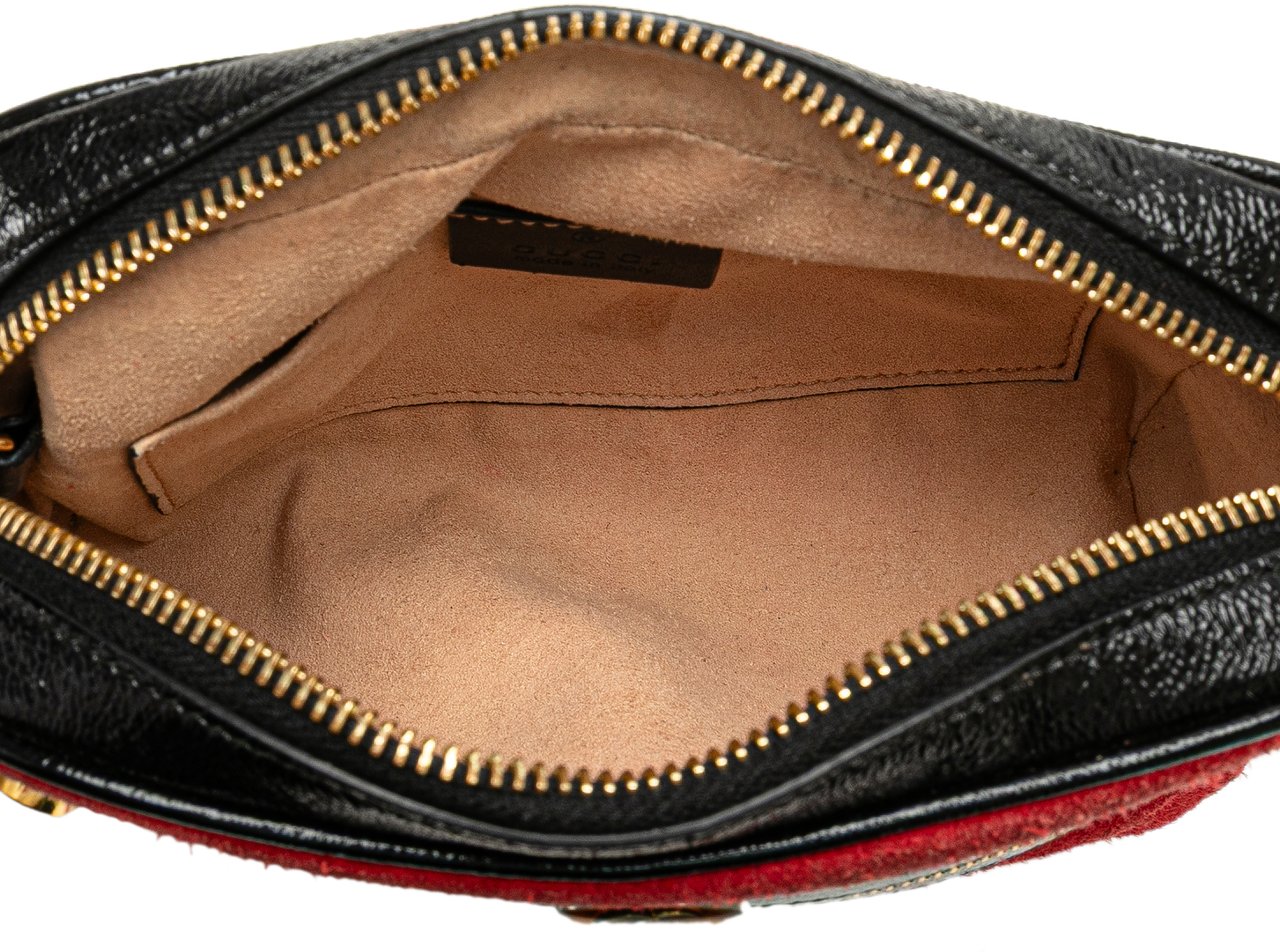 Gucci Mini Suede Ophidia Crossbody Rood