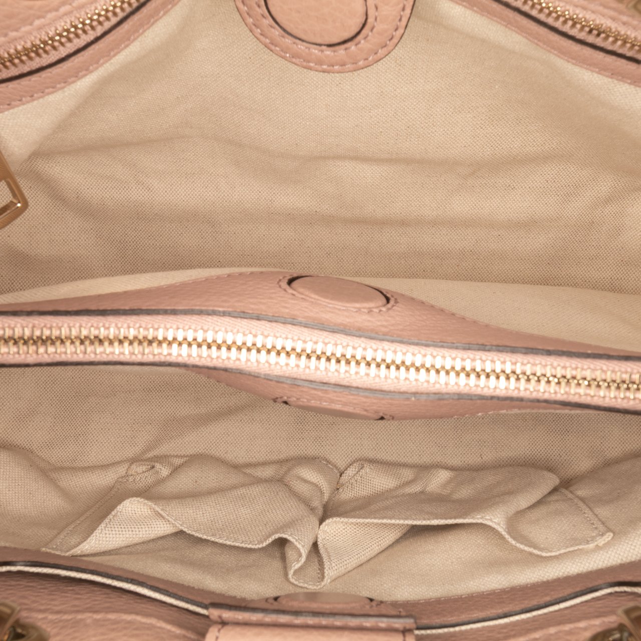 Gucci Medium Calfskin Bamboo Shopper Satchel Bruin