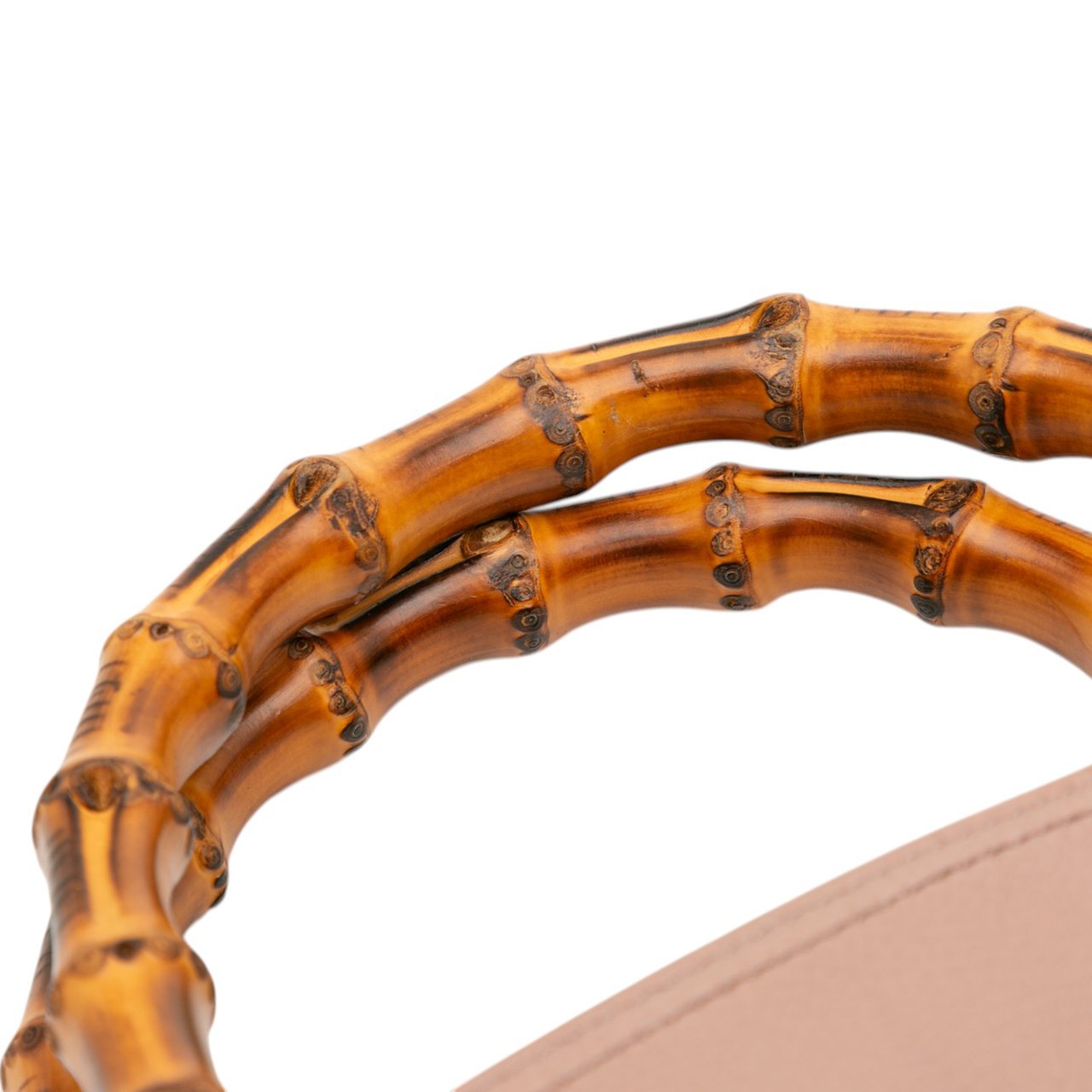 Gucci Medium Calfskin Bamboo Shopper Satchel Bruin