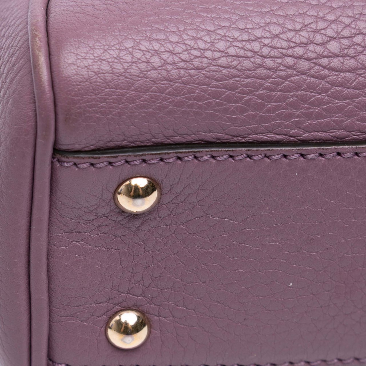 Gucci Mini Calfskin Bamboo Shopper Satchel Paars