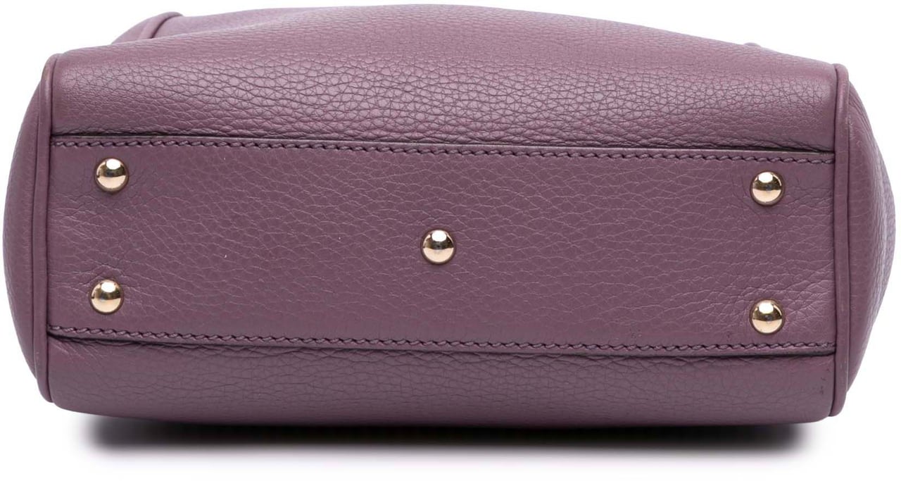 Gucci Mini Calfskin Bamboo Shopper Satchel Paars
