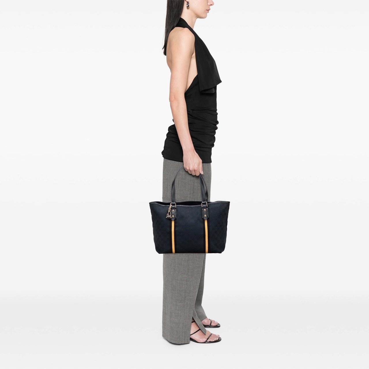 Gucci Large GG Canvas Jolicoeur Tote Zwart