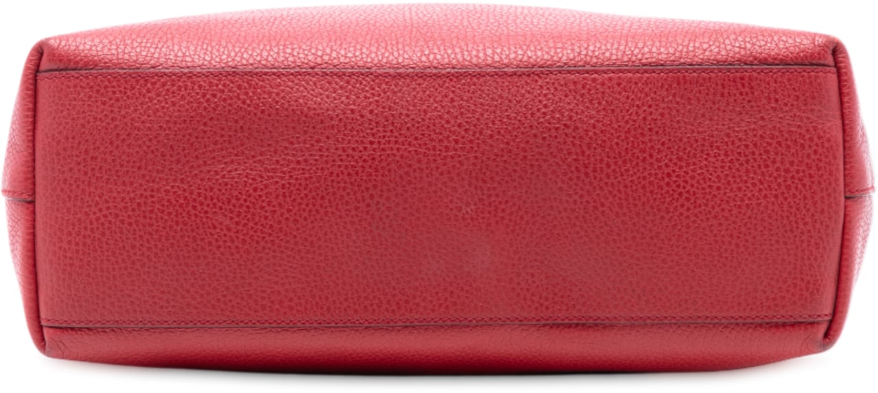 Gucci Leather GG Charm Tote Rood