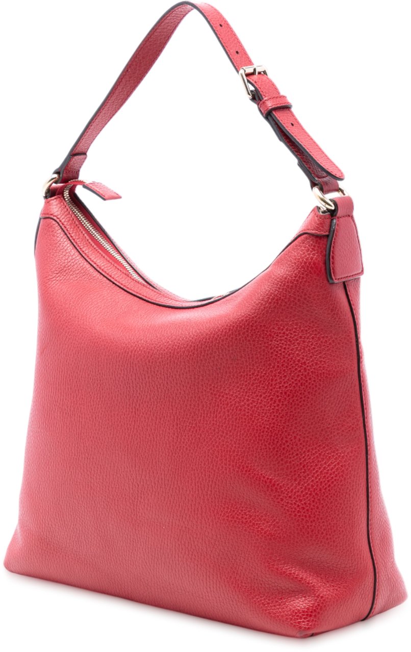 Gucci Leather GG Charm Tote Rood