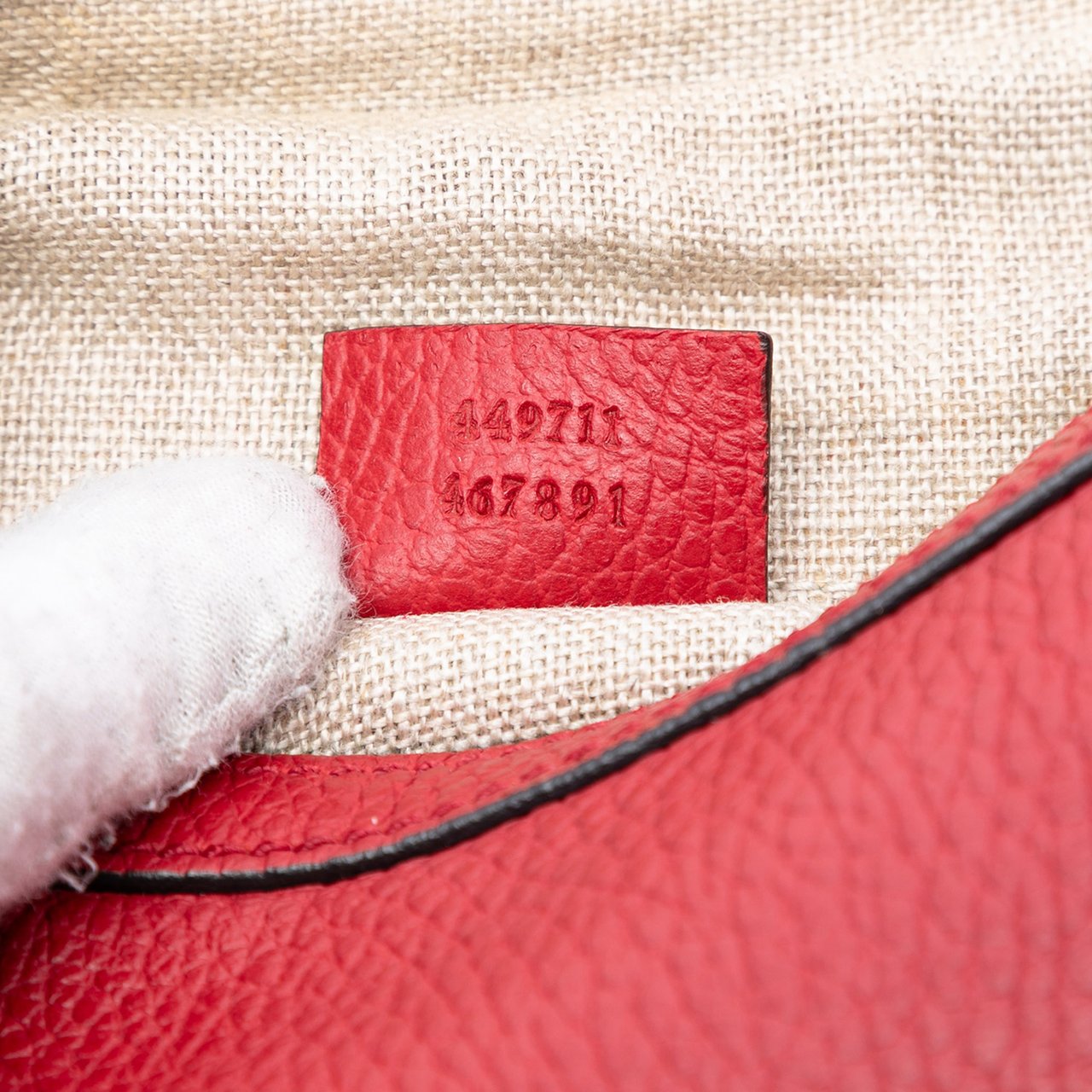 Gucci Leather GG Charm Tote Rood