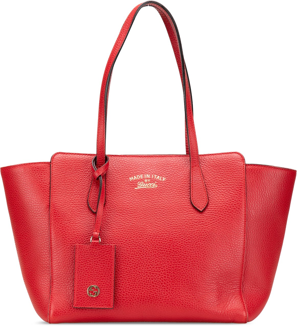 Gucci Medium Leather Swing Tote Rood