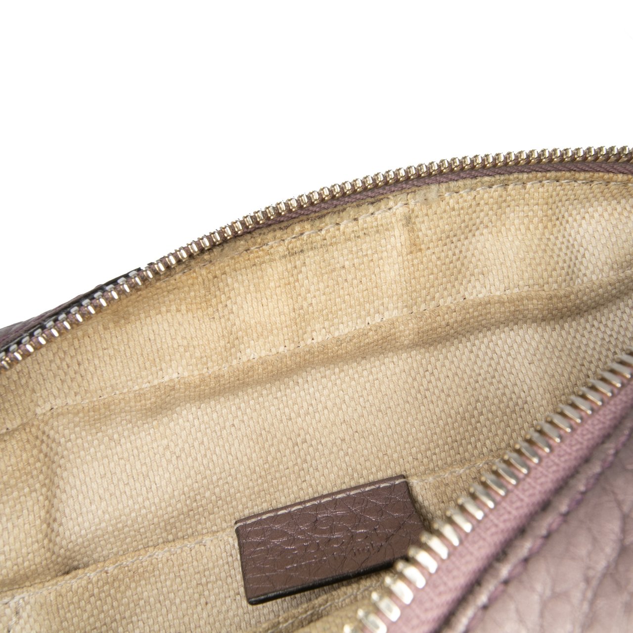 Gucci Metallic Leather Soho Disco Crossbody Paars