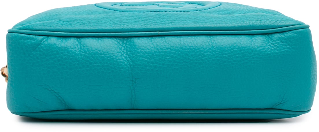 Gucci Leather Soho Chain Zip Shoulder Bag Blauw