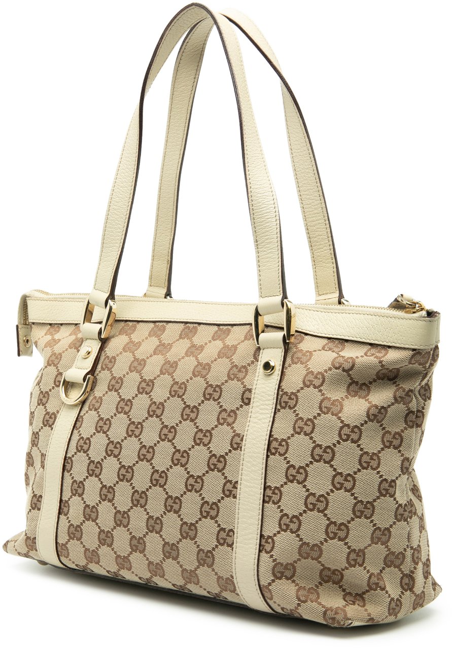 Gucci GG Canvas Abbey D Ring Tote Bruin