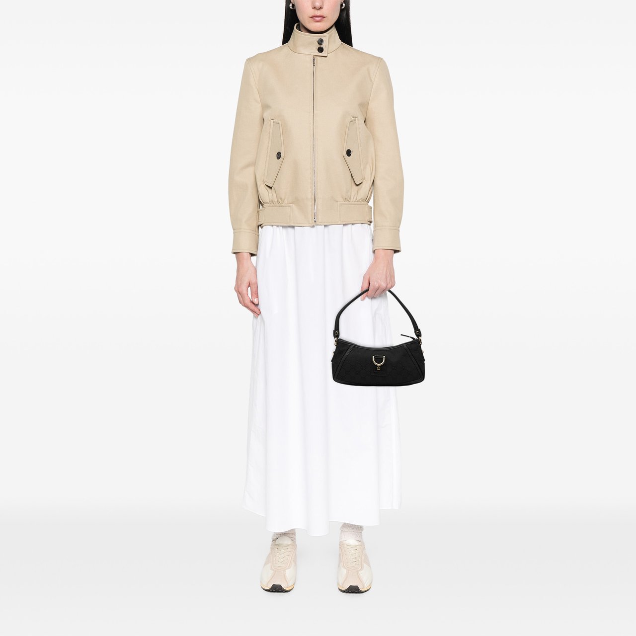 Gucci GG Canvas Abbey D Ring Pochette Zwart