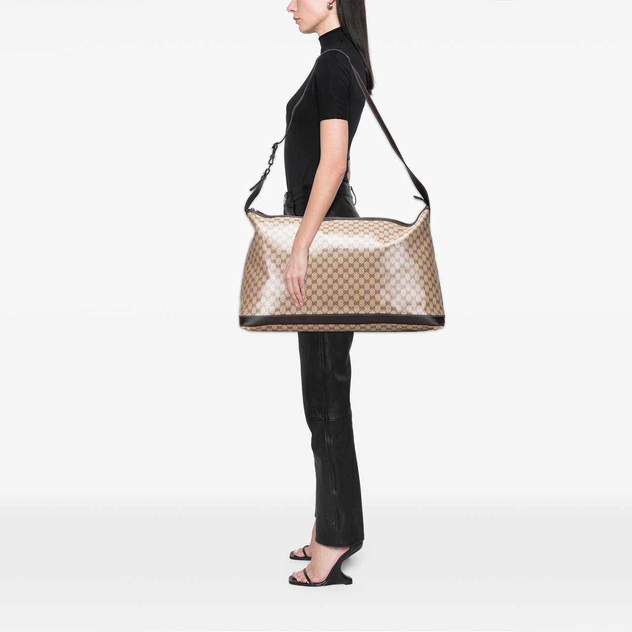 Gucci XL GG Crystal Travel Bag Bruin