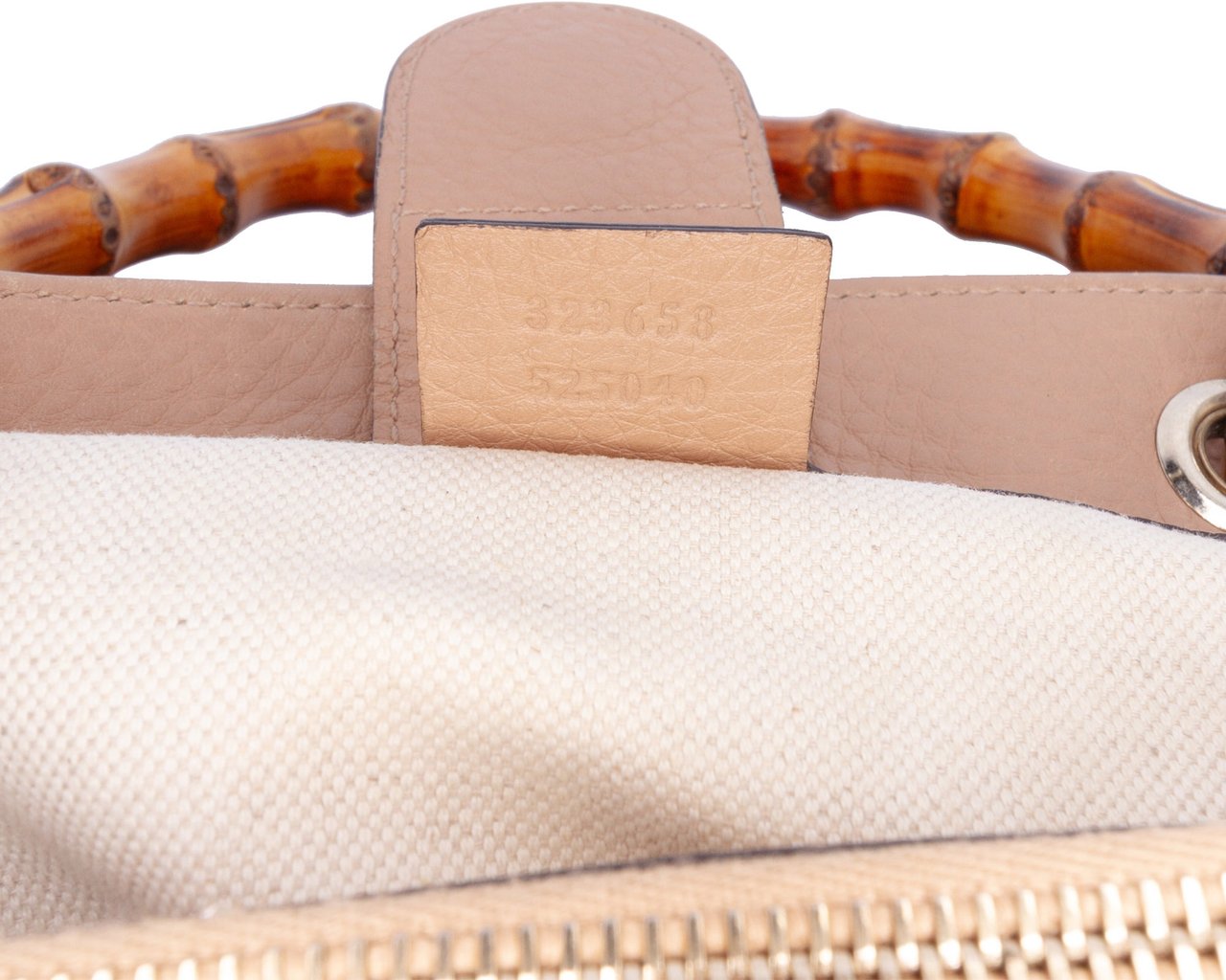 Gucci Large Calfskin Bamboo Shopper Satchel Bruin