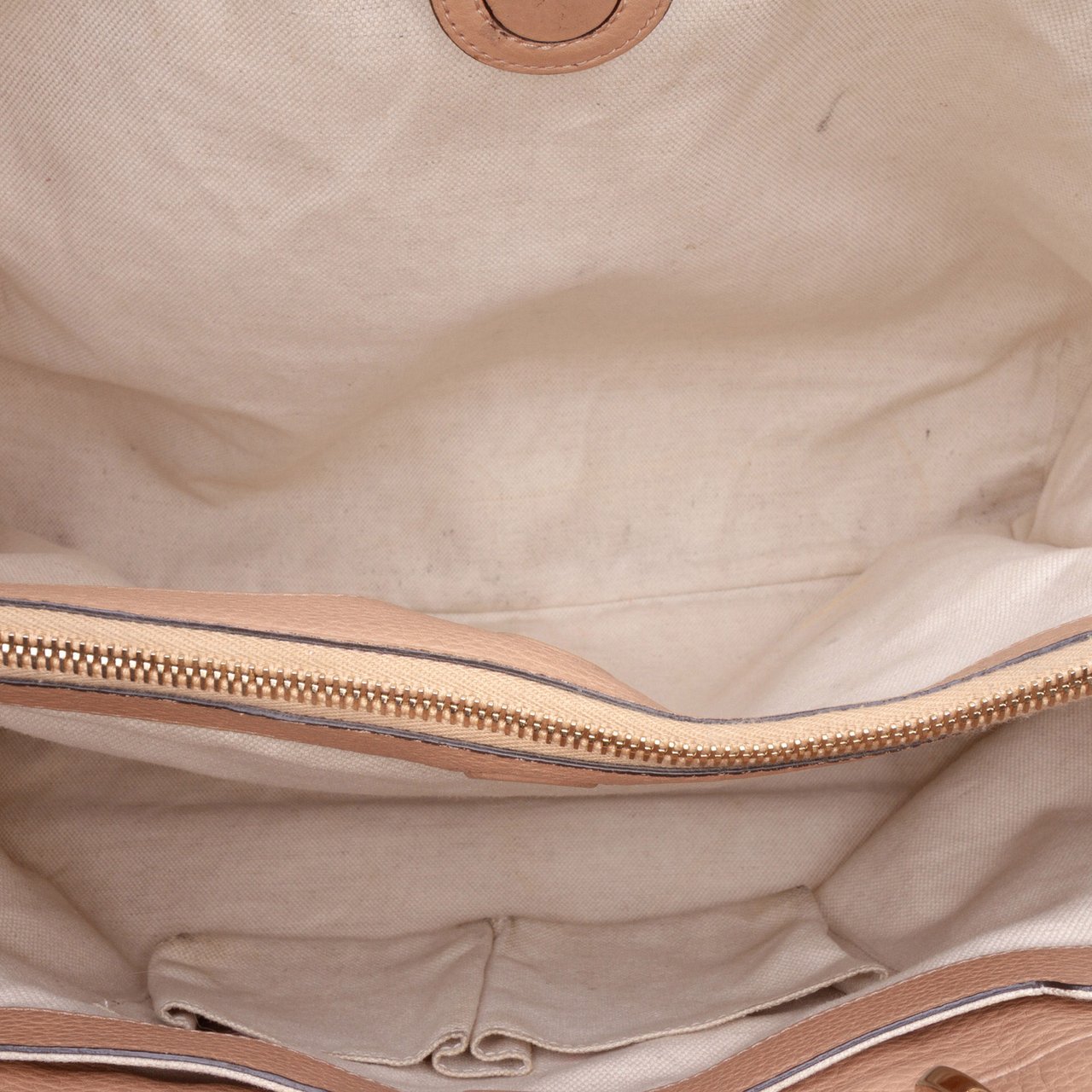 Gucci Large Calfskin Bamboo Shopper Satchel Bruin