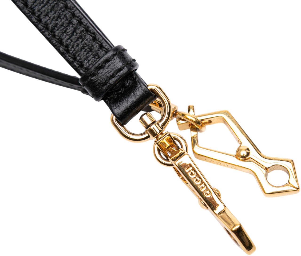 Gucci Small Leather Web Ophidia Satchel Zwart