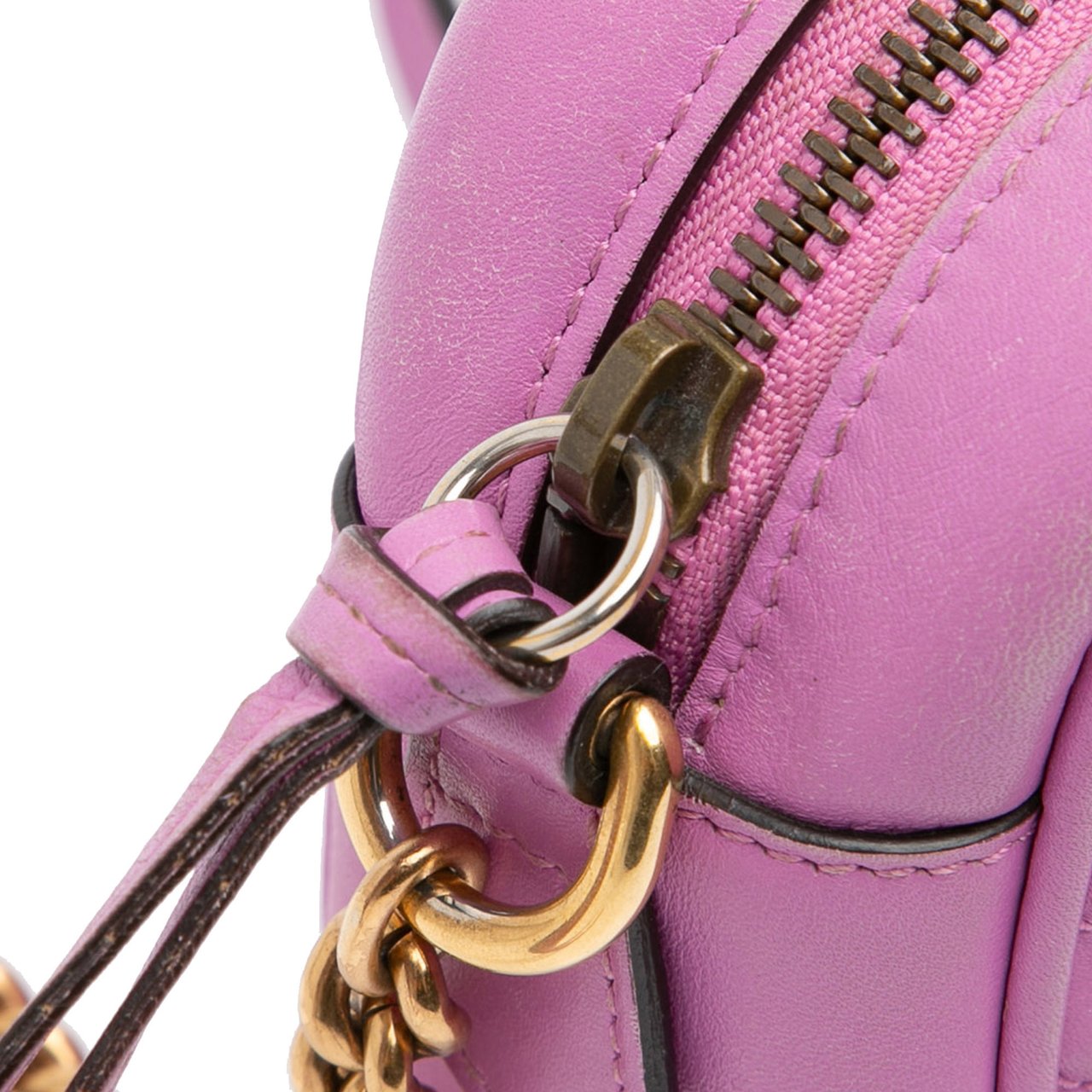 Gucci Mini GG Marmont Matelasse Leather Crossbody Roze