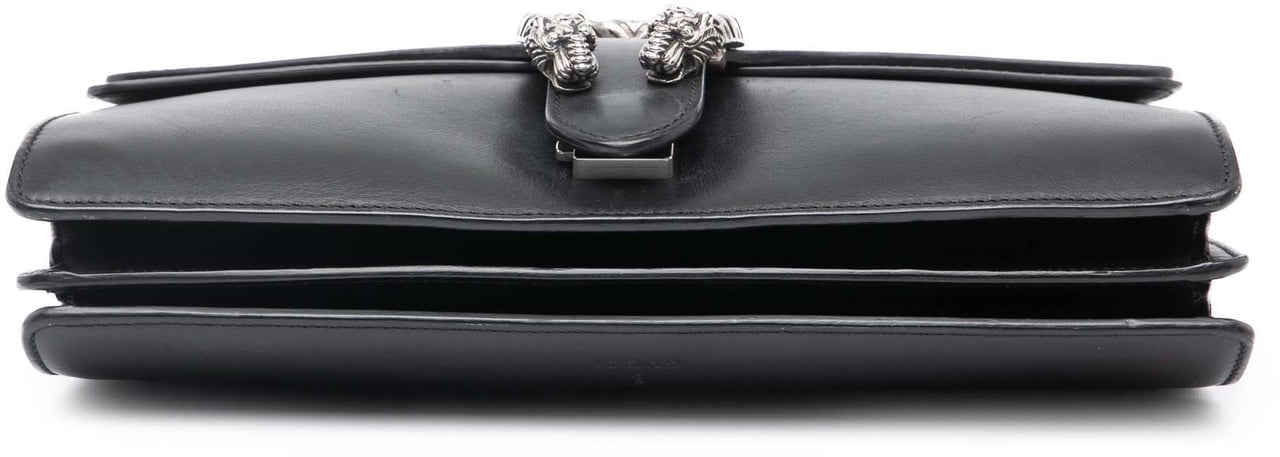 Gucci Medium Leather Dionysus Shoulder Bag Zwart