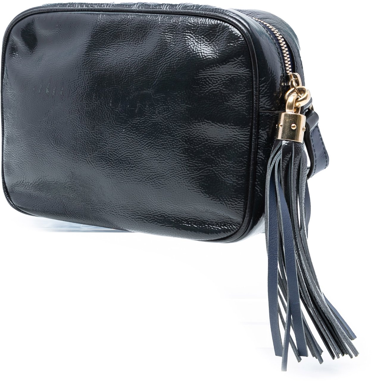 Gucci Patent Soho Disco Crossbody Blauw