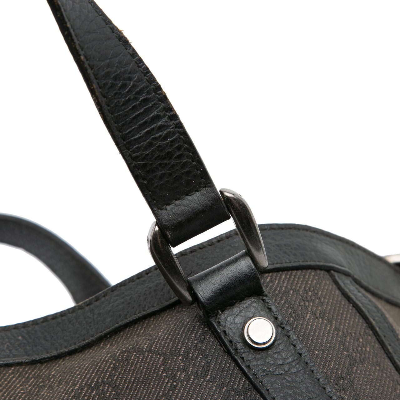 Gucci GG Denim Abbey D Ring Satchel Grijs