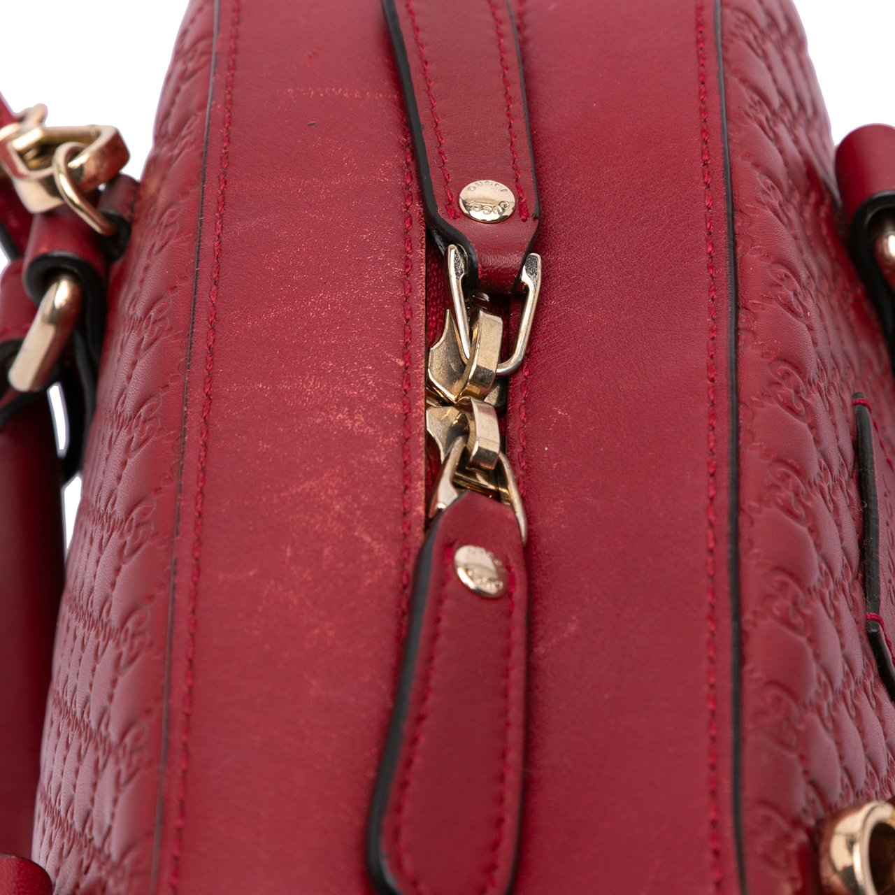 Gucci Small Microguccissima Bree Satchel Rood