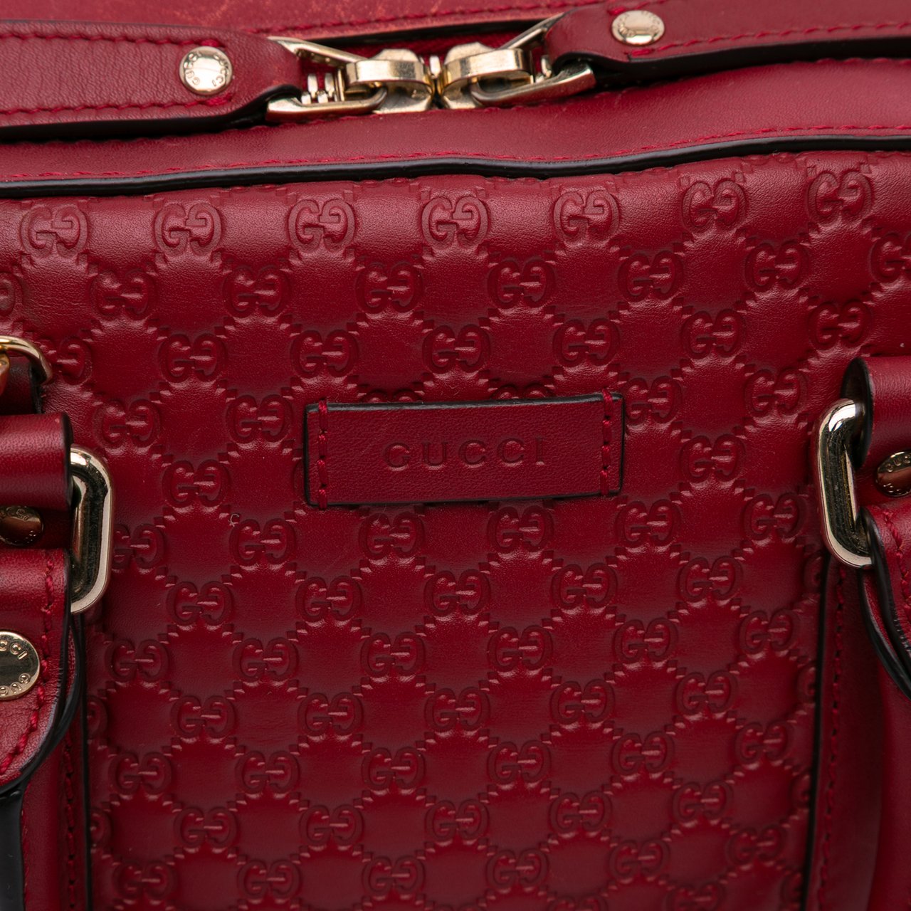 Gucci Small Microguccissima Bree Satchel Rood
