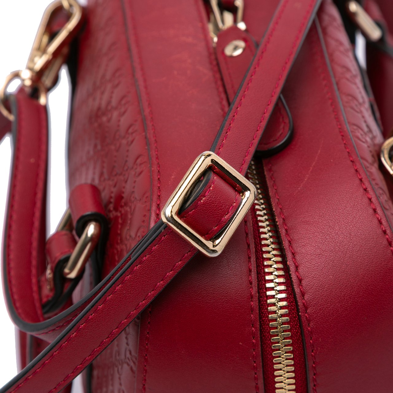 Gucci Small Microguccissima Bree Satchel Rood