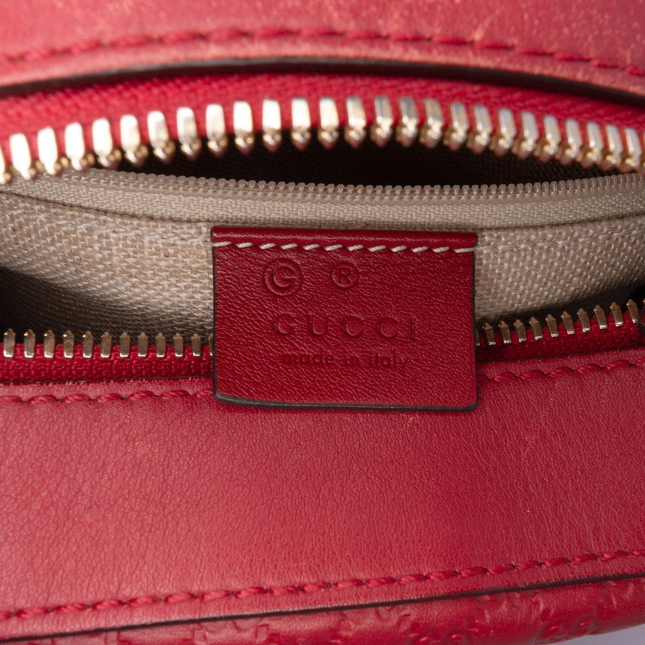 Gucci Small Microguccissima Bree Satchel Rood
