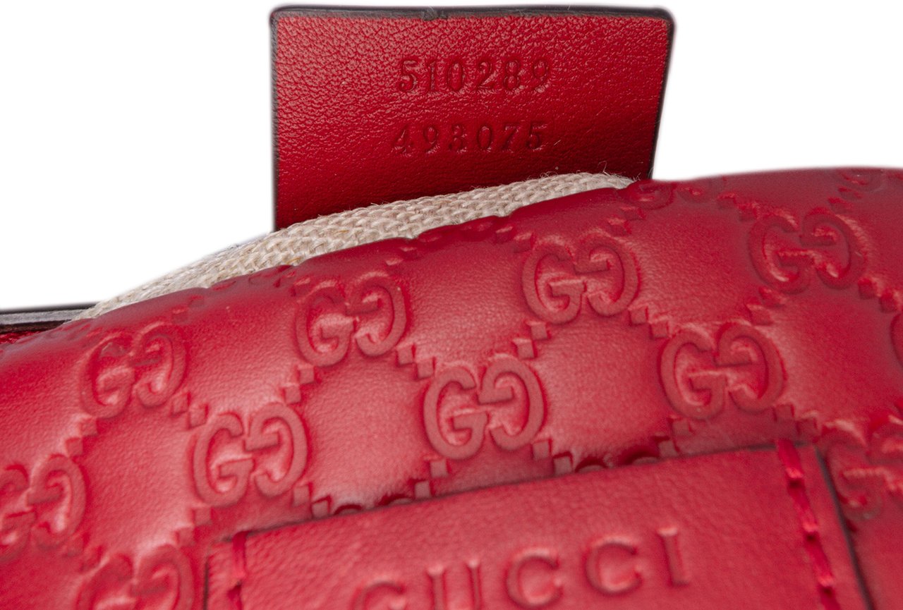 Gucci Small Microguccissima Bree Satchel Rood