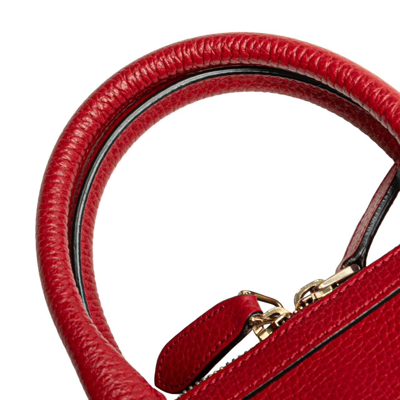 Gucci Mini Leather GG Charm Dome Satchel Rood