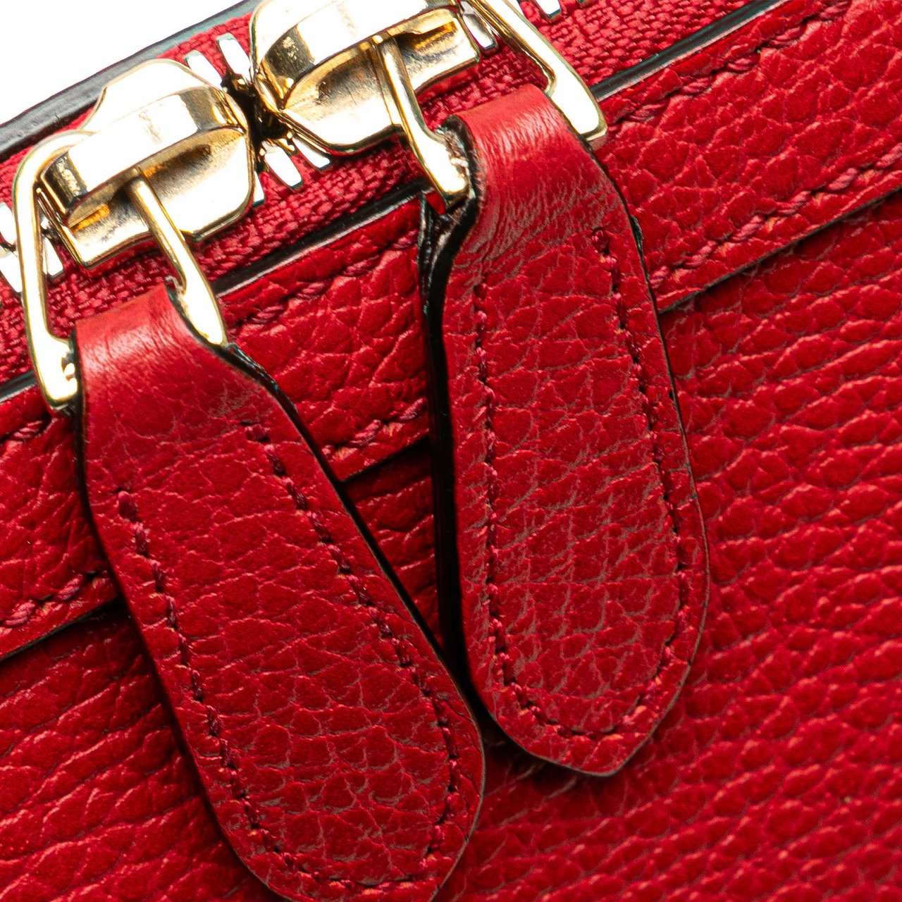 Gucci Mini Leather GG Charm Dome Satchel Rood