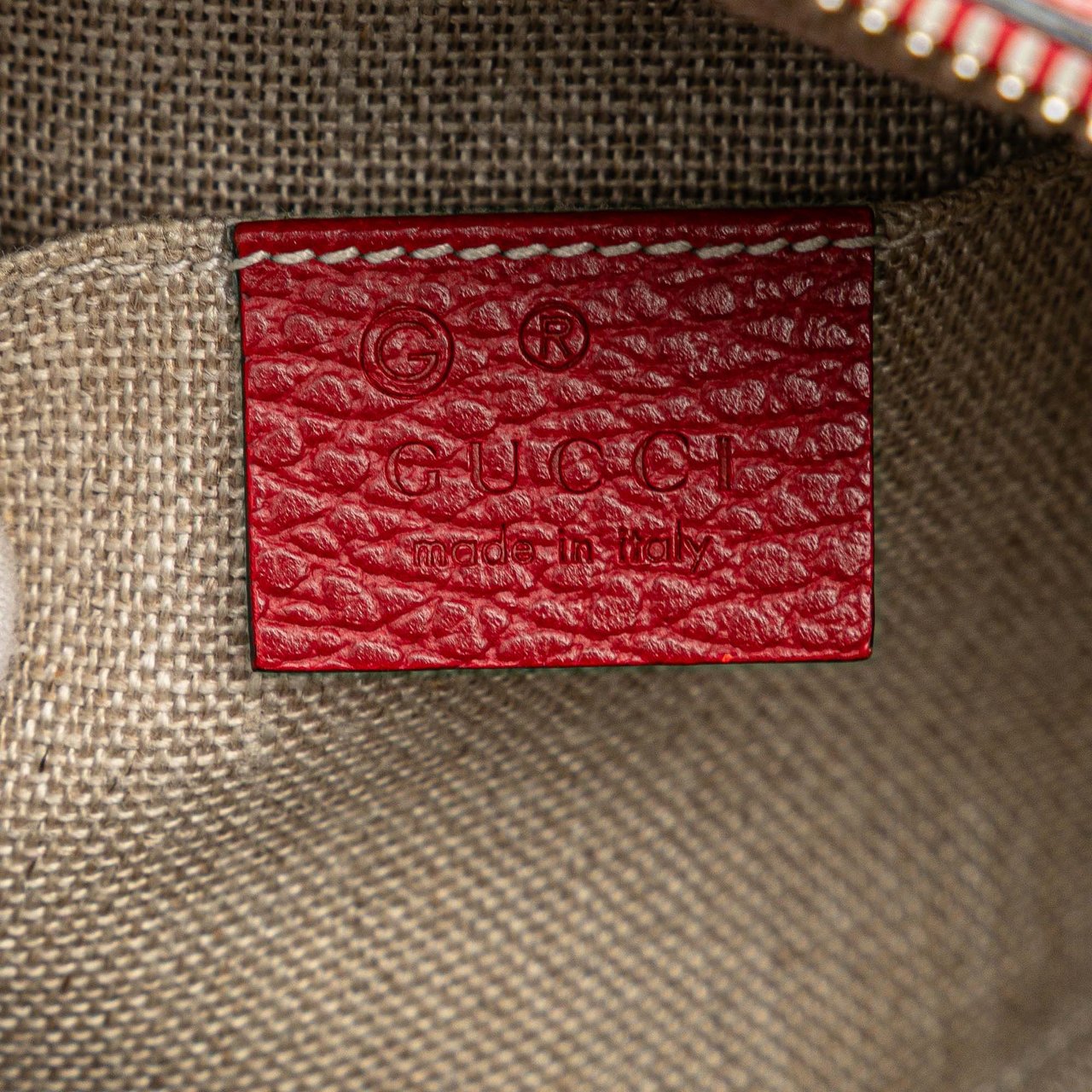 Gucci Mini Leather GG Charm Dome Satchel Rood